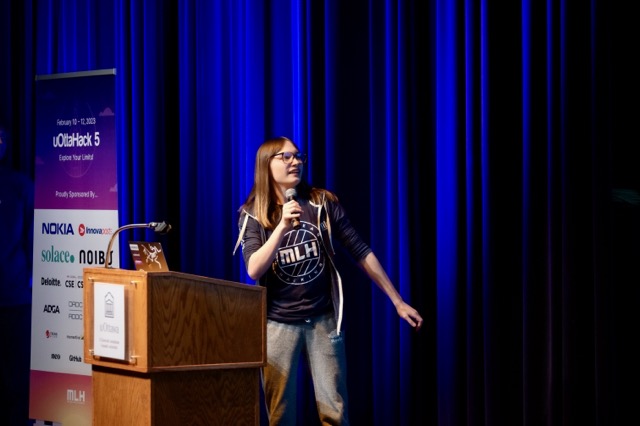 On stage at uOttaHack